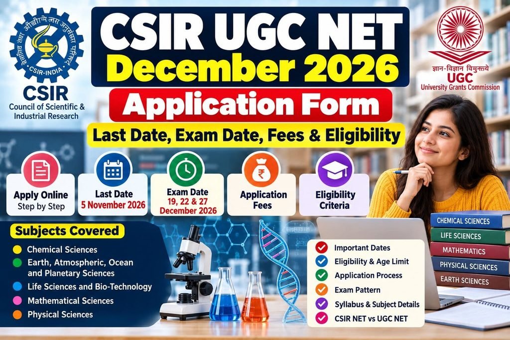CSIR NET December 2026 Application Form